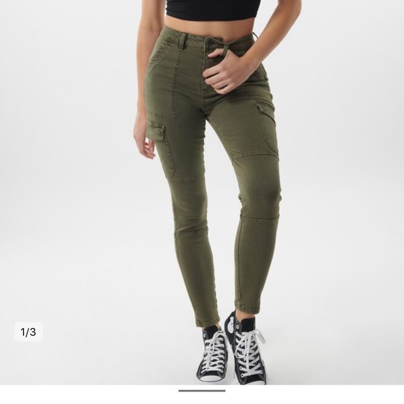 Green Cargo Pants - Picture 4 of 4